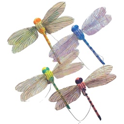 [B6676] DRAGONFLY 3&quot; x 4&quot;   4-ASST'D W/WIRE