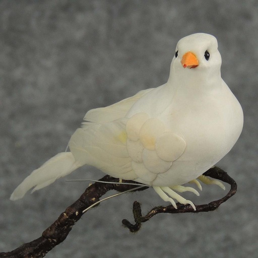 [B66192-CLP] 4.25" MUSHROOM DOVE W/CLIP 2 STYLES