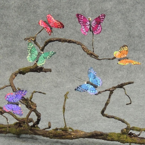 [B6692] BUTTERFLY 2.5" 6-ASST'D  W/CLIP