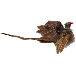 [B5147] 12&quot; FLYING PHEASANT WITH FEATHERS