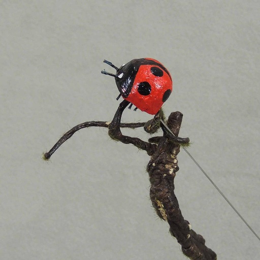[B6718] LADYBUG 1" RED W/WIRE