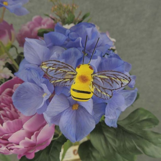 [B6753] BEE 2.25x1.25" MUSH. W/WIRE YELLOW    