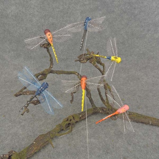 [B6760] DRAGONFLY 4x3" W/WIRE 6 ASST   