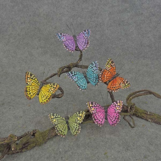 [B6770] BUTTERFLY 3" 6-ASST W/WIRE
