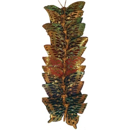 [B92854MI-DGLD] 2.75&quot;ANT GLD BUTTERFLY W/IRI MIC 8&quot; WIRE