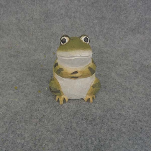 [BA6009] FROG SITTING WOOD 2" x 2.5"