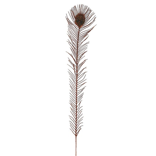 [BF1536-COP] 30.5" ARTIF. PEACOCK FEATHERS    COPPER