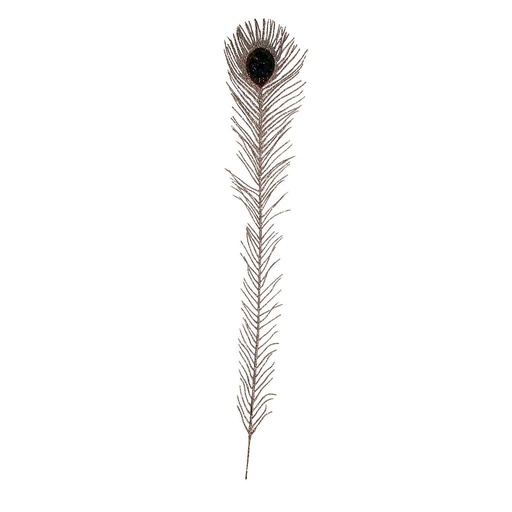 [BF1536-SIL] 30.5" ARTIF. PEACOCK FEATHERS    SILVER