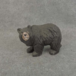 [BA6050] BEAR WOOD HEAD TURNED 7x4.5&quot;
