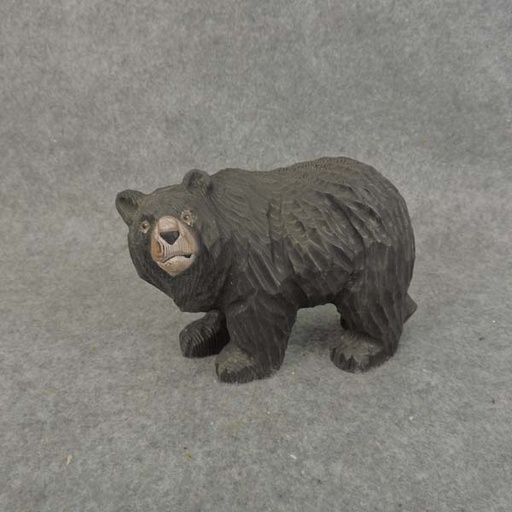 [BA6050] BEAR WOOD HEAD TURNED 7x4.5"