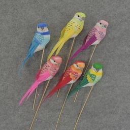 [B6742] PARROT 7" MUSH/FEA ON PICK 6-ASST W/STICK