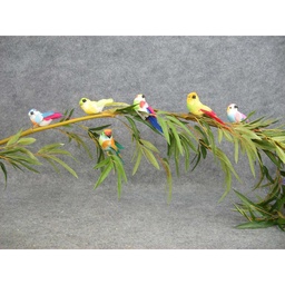 [B6798] PARROT 4.5" MUSHROOM/FEATHER 6-ASSORTED W/CLP