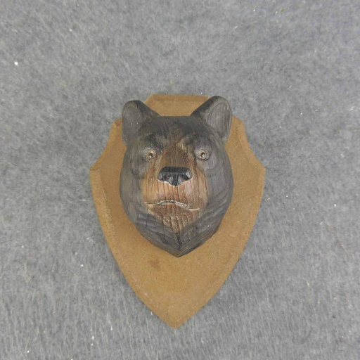 [BA6239-BLK] BEAR HEAD HANGER WOOD 5.5x5x7" BLACK