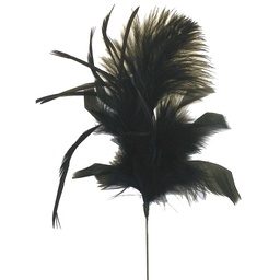 [BF11-BLK] 9&quot; FEA SPRAY W/OSTRICH FEATHER  BLACK