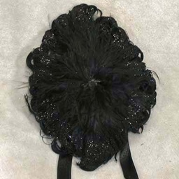 [BF16-BLK] FEATHER ELASTIC WRISTLET 6 PER BAG  BLACK