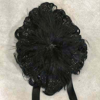 [BF16-BLK] FEATHER ELASTIC WRISTLET 6 PER BAG  BLACK