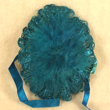 [BF16-BLU] FEATHER ELASTIC WRISTLET 6 PER BAG  BLUE