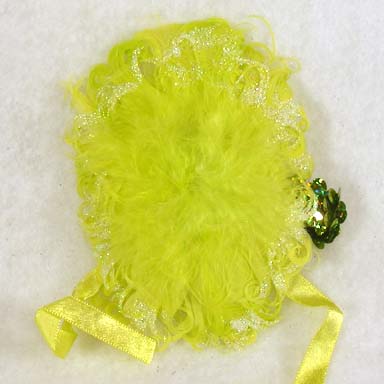 [BF16-GRN] FEATHER ELASTIC WRISTLET 6 PER BAG  GREEN