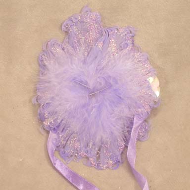 [BF16-PUR] FEATHER ELASTIC WRISTLET 6 PER BAG  PURPLE