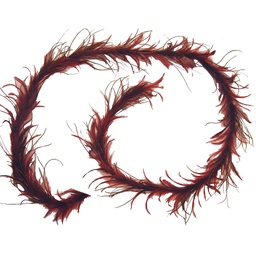 [BF22-BUR] 6' FEATHER GARLAND  BURGUNDY