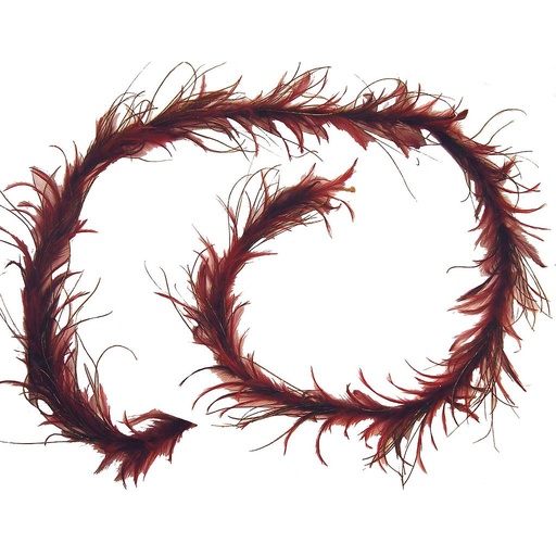 [BF22-BUR] 6' FEATHER GARLAND  BURGUNDY
