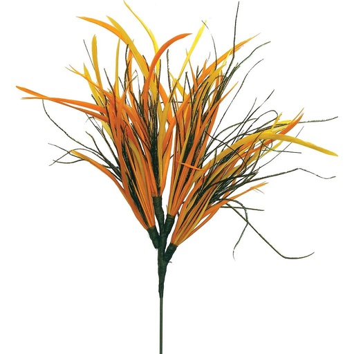 [BF321917-GLD] FEATHER SPRAY X 4  GOLD (12 BANDED)