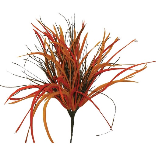 [BF321917-ORG] FEATHER SPRAY X 4  LT.ORANGE (12 BANDED)