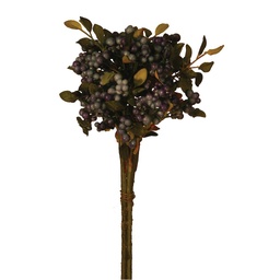 [S10638-BLU] BERRY BUSH/BOUQUET  BLUE 20&quot;