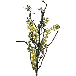[S627-CGN] TWIG BERRY 33&quot; SPRAY   CREAM