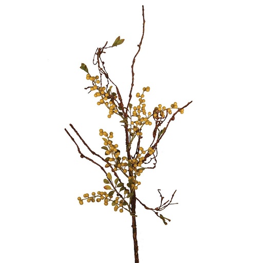 [S627-GRN] TWIG BERRY 33" SPRAY   GREEN