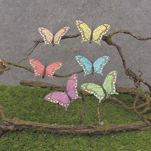 [BY9017] BUTTERFLY 3.5" SPIRAL HEART W/CLIP (FEATHER)