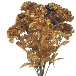 [S60079-GLD] CARNATION BUSH METALLIC GOLDx14