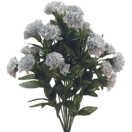 [S681223-MSIL] CARNATION BUD BUSH X14 SILVER