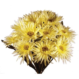 [S2494-YEL] GERBERA BUSH X14 19&quot; YELLOW