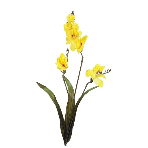 [S2565-YEL] FREESIA SPRAY X 21 YELLOW