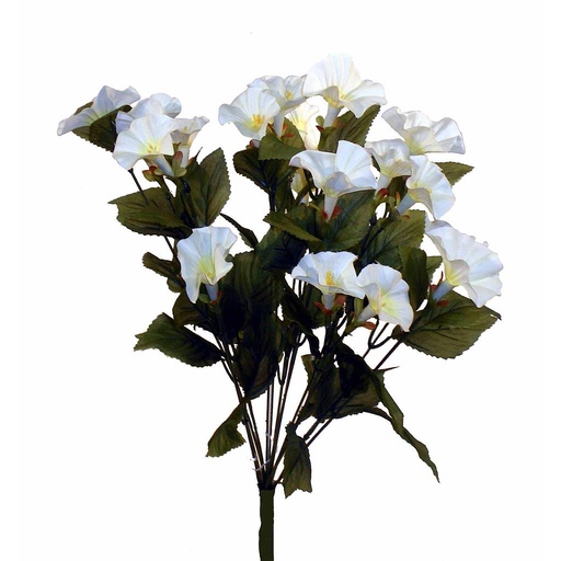 [S4935-WHT] PETUNIA BUSH X14 CREAM/WHITE