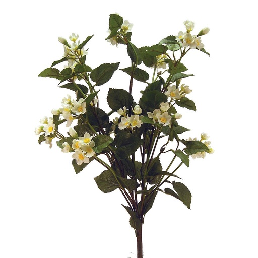 [S532420-CRM] BLOSSOM BUSH 27" X5  CREAM