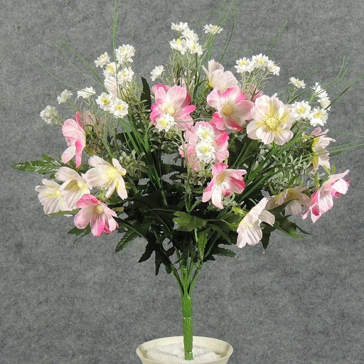 [S581118-PNK] COSMOS/GYPSO/GRASS BUSH X12