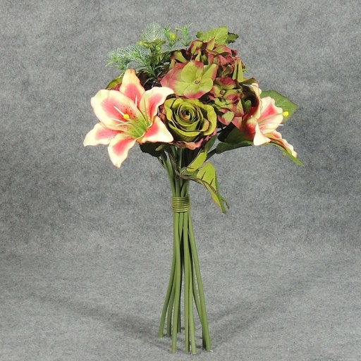 [S7006-BGN] ROSE/HYDRANGEA/LILY BUNDLE X10