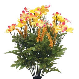 [S895023A-FYL] LILY/HEATHER\ASPARAGUS BUSHX12  FLAME YELLOW