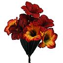 [S100298-FOR] AMARYLLIS BUSH X7 FLAME ORG 22"