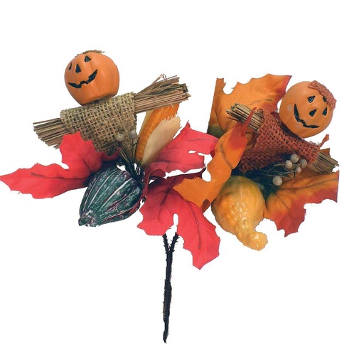 [S264084Y] FALL PICK PUMPKIN FACE (12 PC PER BAG)