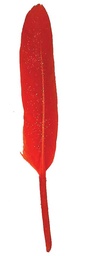 [BF42-RED] 4" RED GLITTER FEATHERS