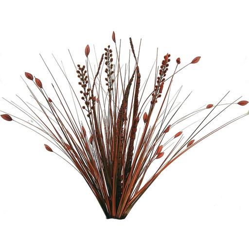 [BF650554-BUR] 28" FEATHER/ONION GRASS BUSH  BURGUNDY