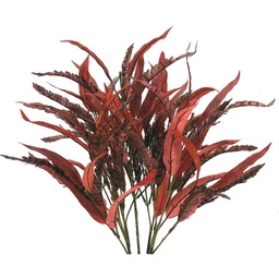 [BF691928-RPU] 23&quot; ARTIFICIAL FEATHER/LVS BUSH X15 RED/PURPLE