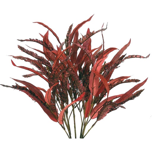 [BF691928-RPU] 23" ARTIFICIAL FEATHER/LVS BUSH X15 RED/PURPLE