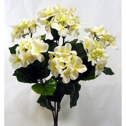[S10028-WHT] HYDRANGEA BUSH X7  CREAM/WHITE