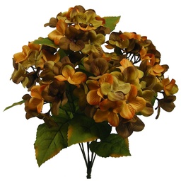 [S100300-SGY] HYDRANGEA BUSH X7 BRN/GRN 18.5&quot;