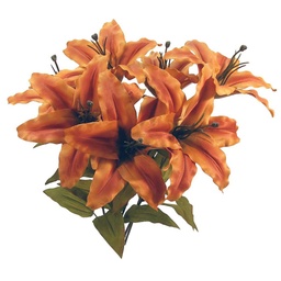 [S189-BRN] TIGER LILY SATIN 20" BUSH X7 BROWN