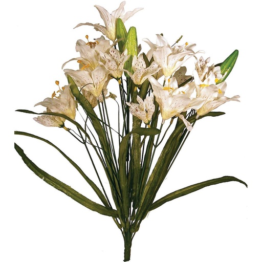 [S51240-CWT] LILY TIGER 21" BUSH X12 WHITE
